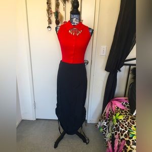 🚨5/$20 Sexy black cargo skirt